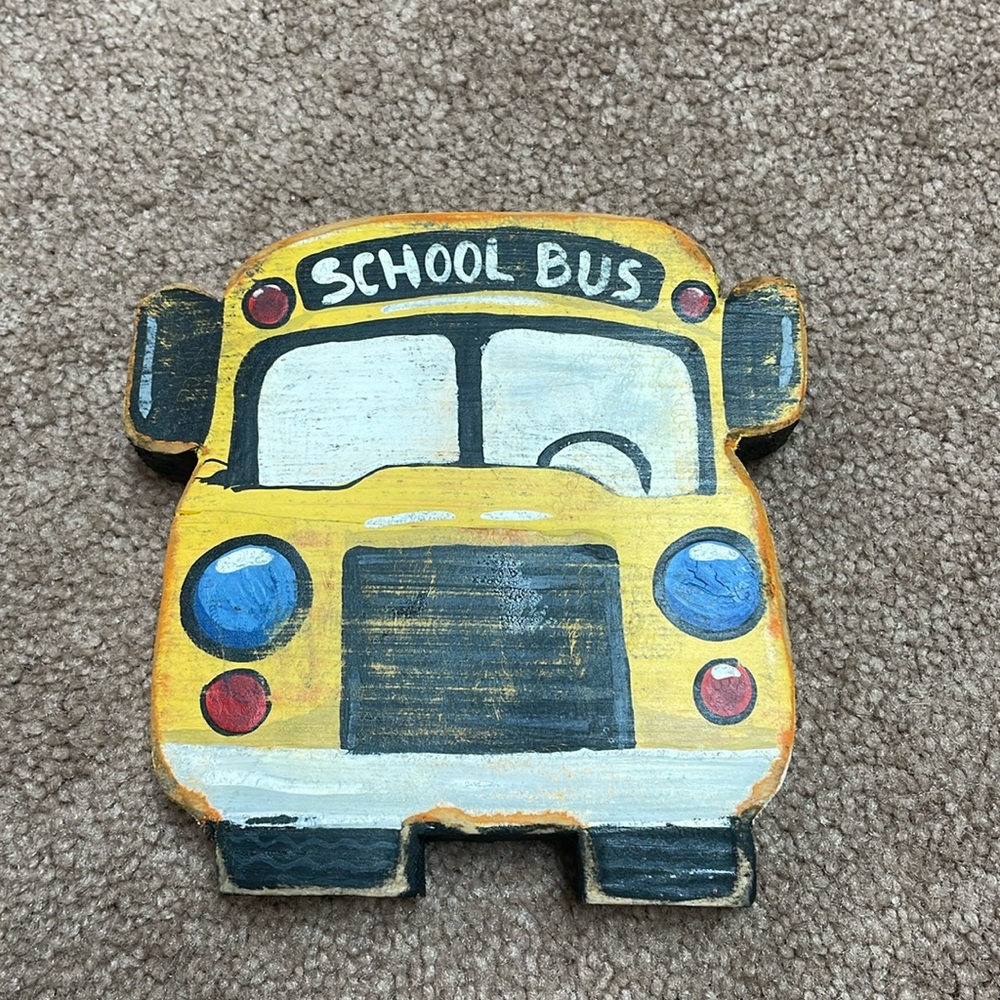 Handmade School Bus Decor